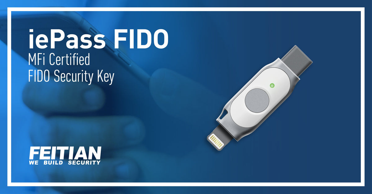 FEITIAN iePass FIDO2 FIDO U2F USB-C + iOS Lightning Security Key with PIV  (K44) – FEITIAN Technologies US