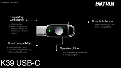 K39 USB-C Security Key