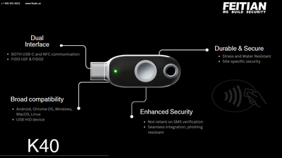 K40 USB-C NFC Security Key