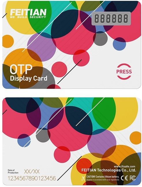 OTP OATH Event-Based [HOTP] 2FA Display Card | VC-100E