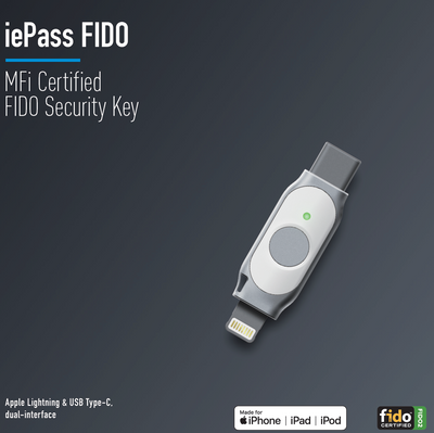 K44 USB-C + Lightning PIV Security Key